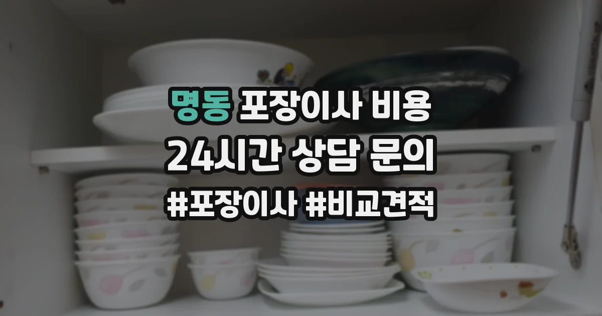 명동 포장이사 비용