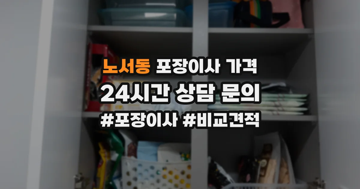 노서동 포장이사 가격