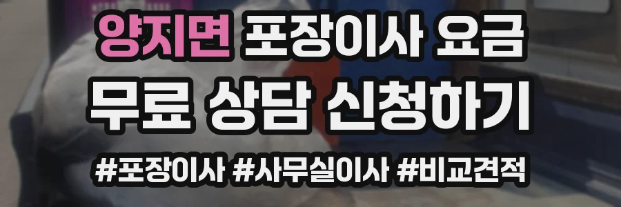 양지면 포장이사 요금