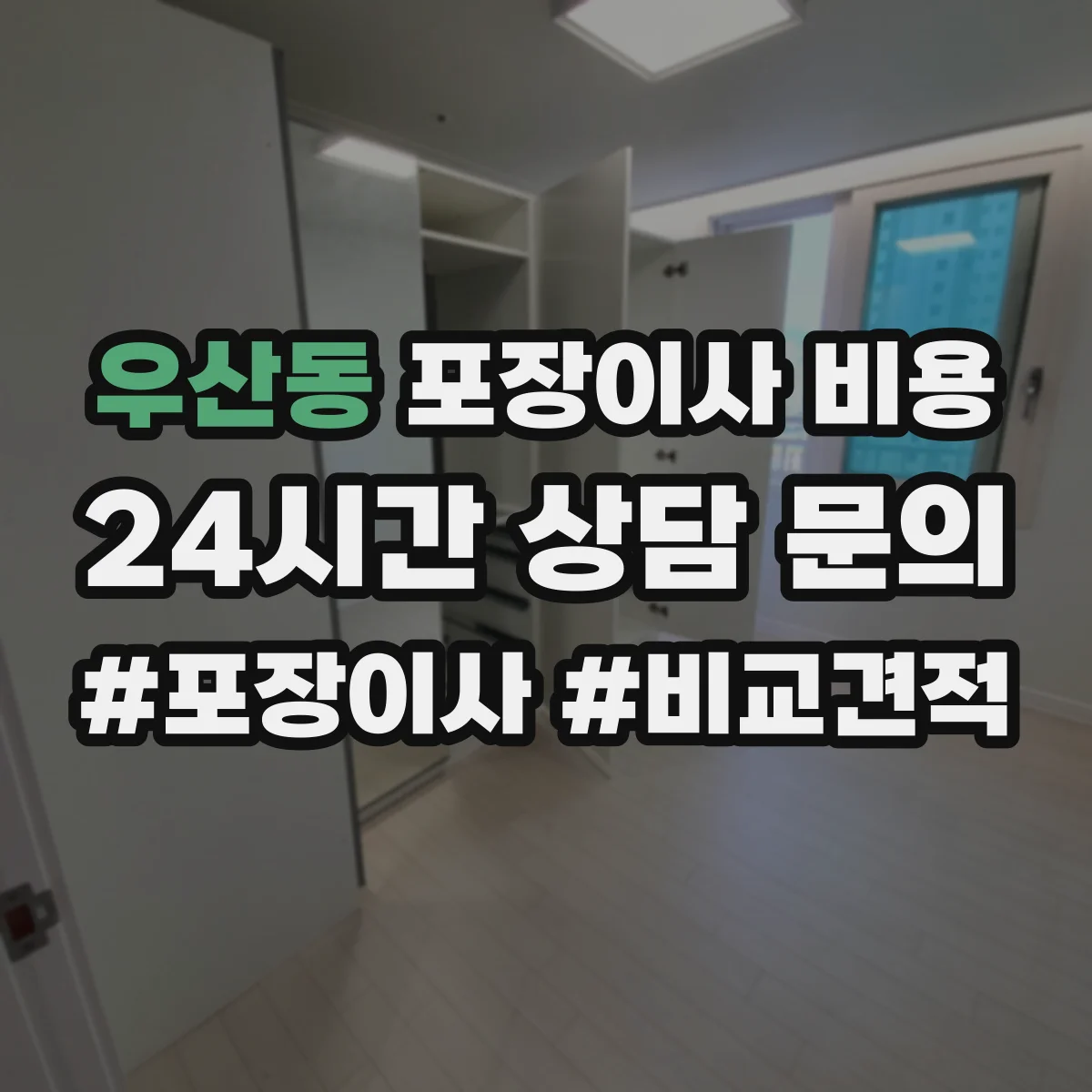 우산동 포장이사 비용