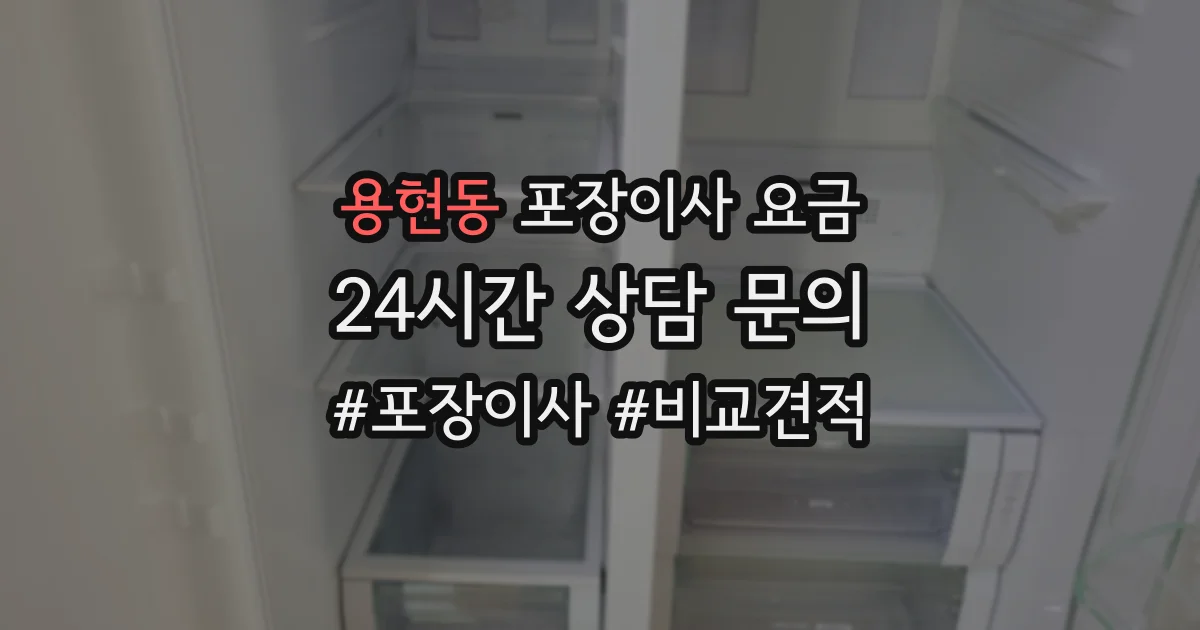 용현동 포장이사 요금