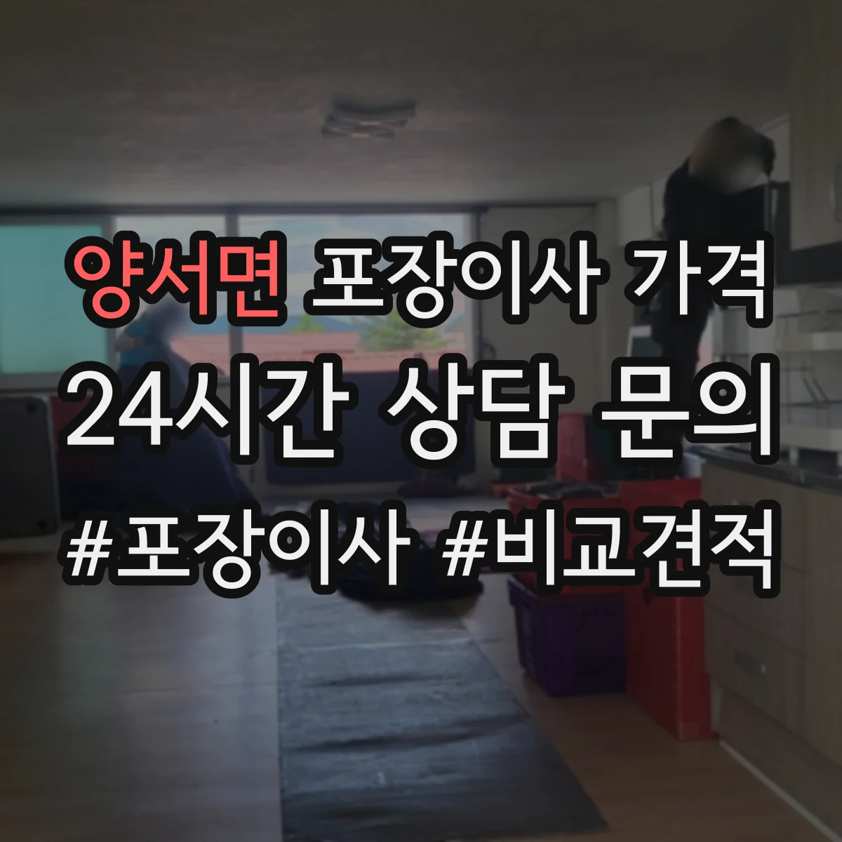 양서면 포장이사 가격