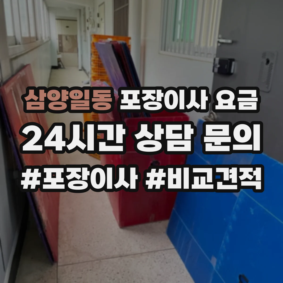삼양일동 포장이사 요금