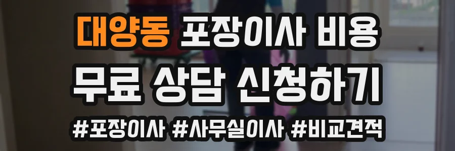 대양동 포장이사 비용