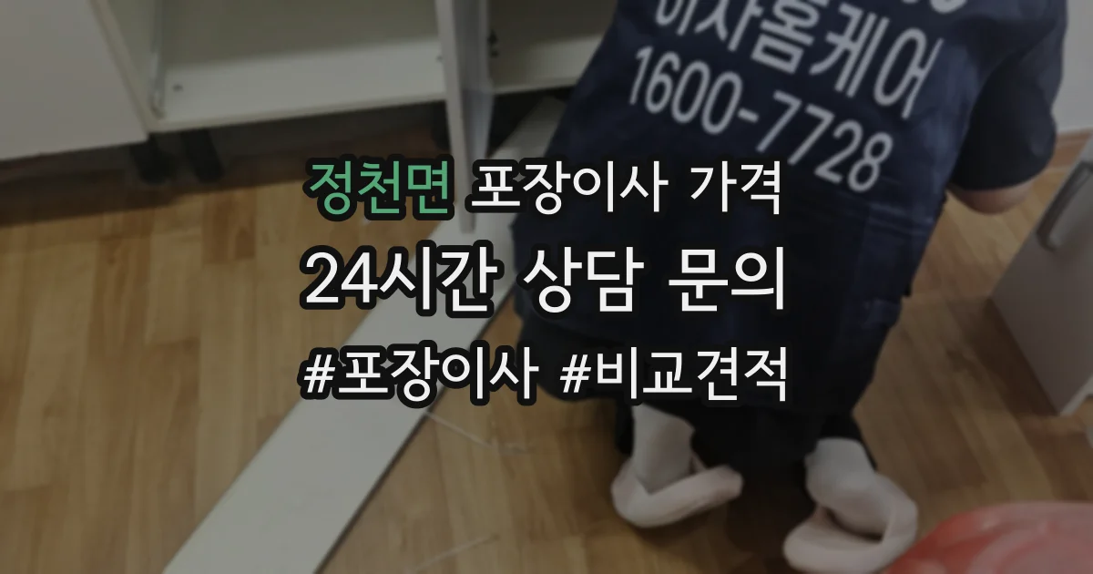 정천면 포장이사 가격