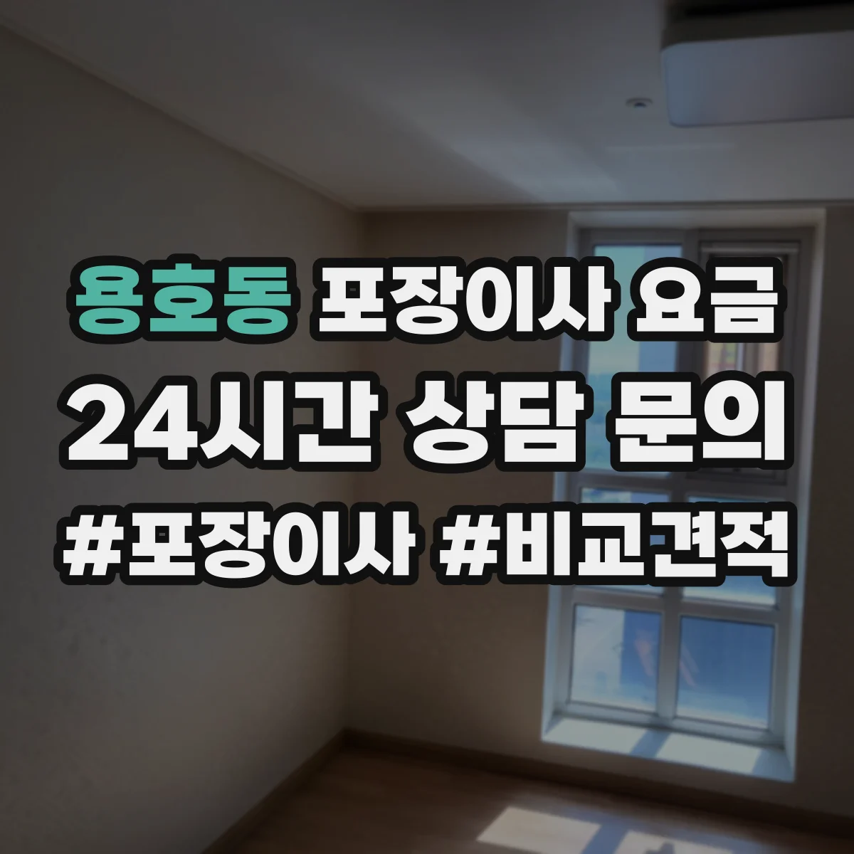 용호동 포장이사 요금