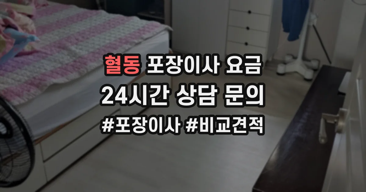 혈동 포장이사 요금