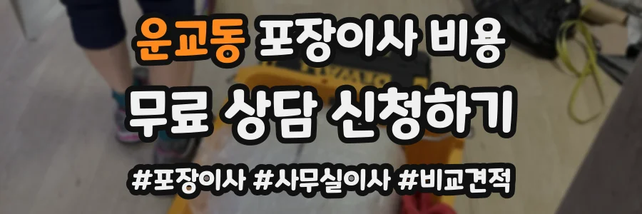 운교동 포장이사 비용