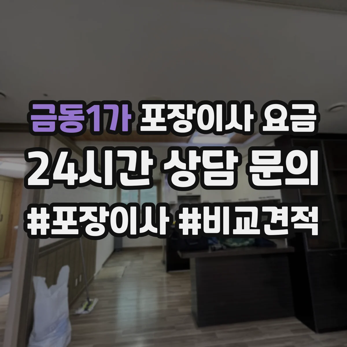 금동1가 포장이사 요금