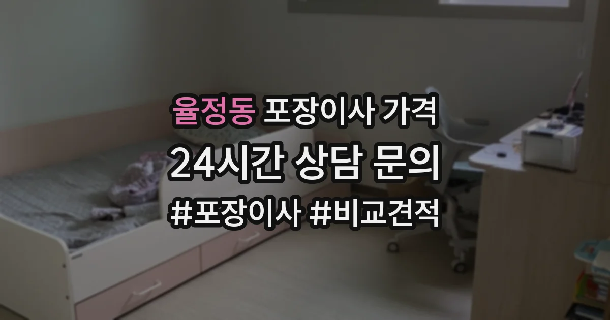 율정동 포장이사 가격