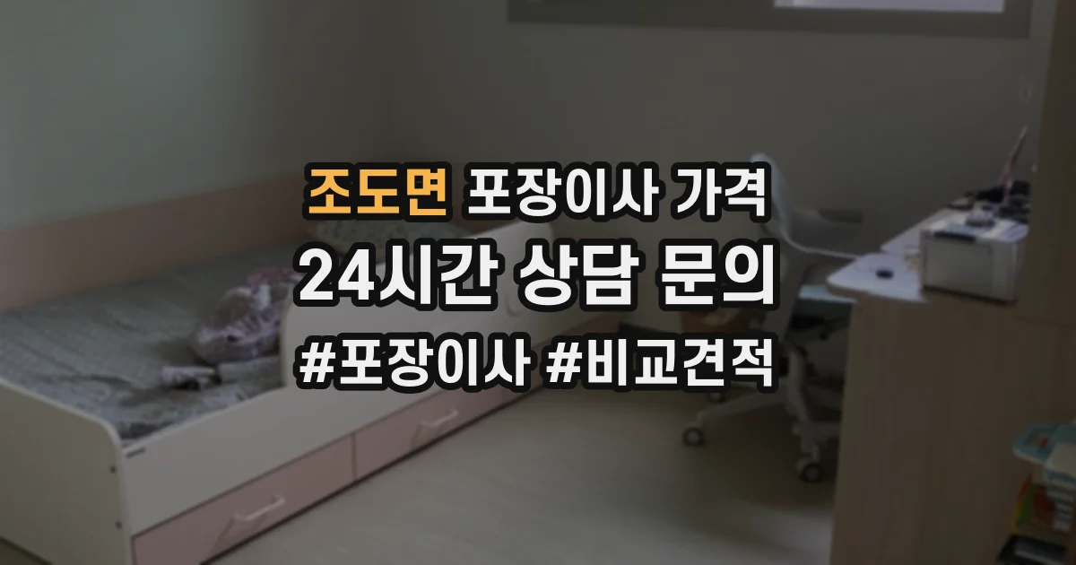 조도면 포장이사 가격