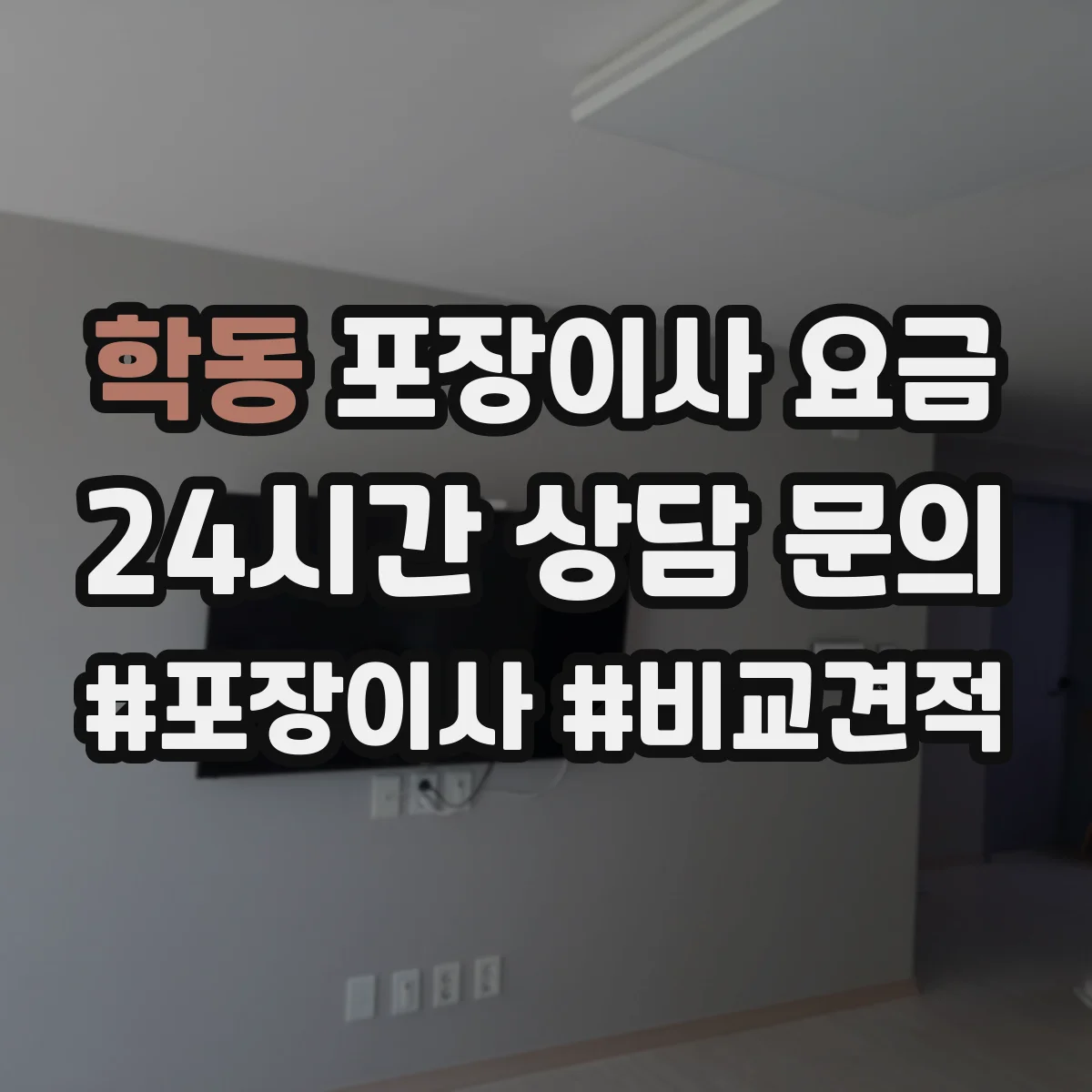 학동 포장이사 요금