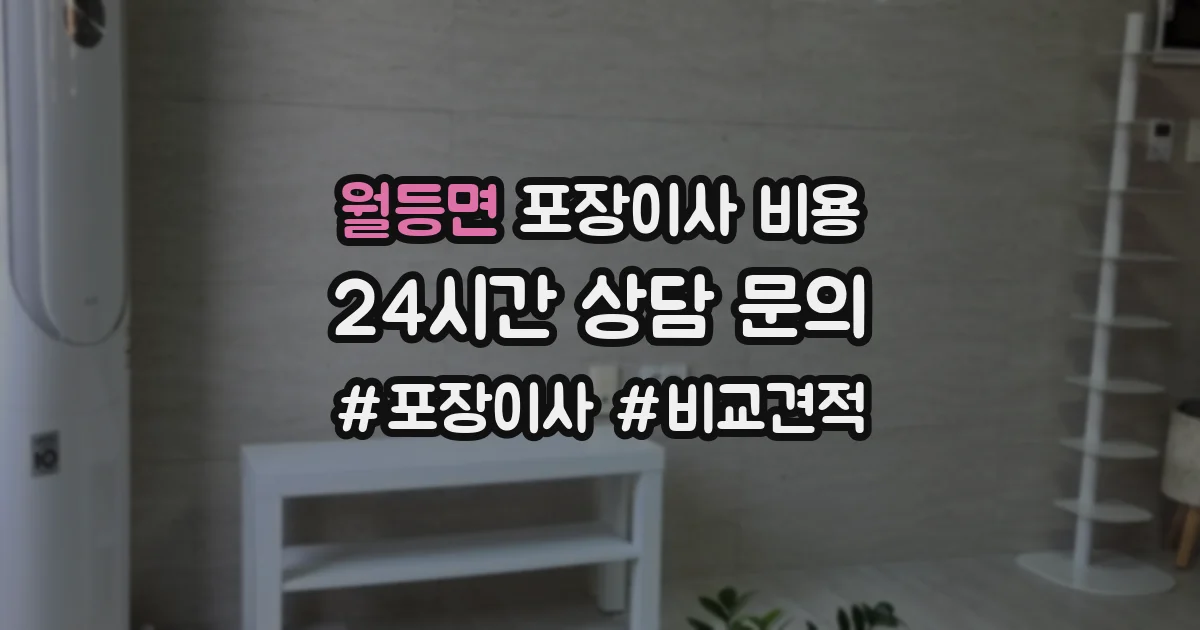월등면 포장이사 비용