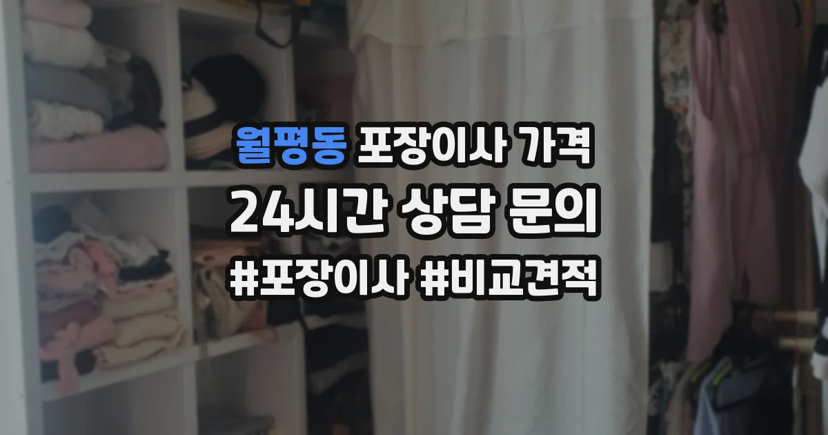 월평동 포장이사 가격