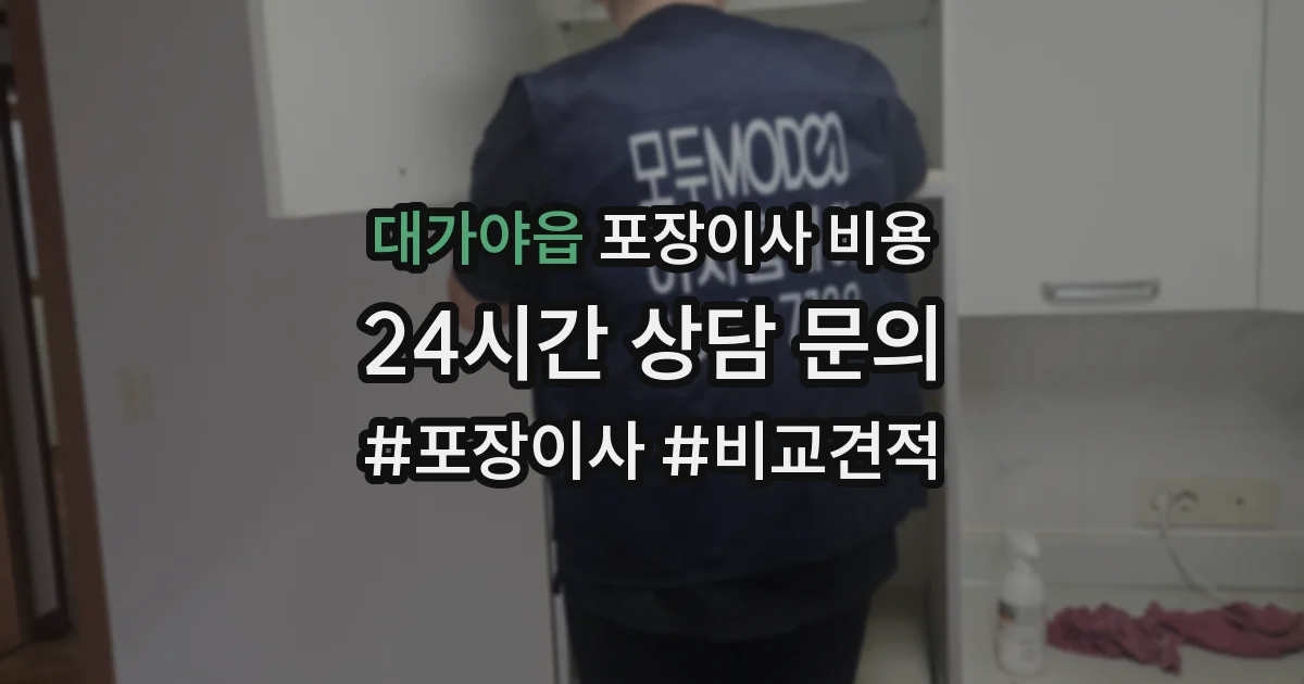 대가야읍 포장이사 비용