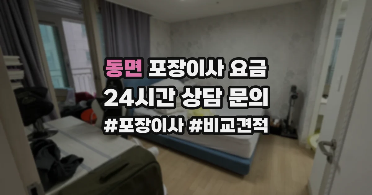 동면 포장이사 요금