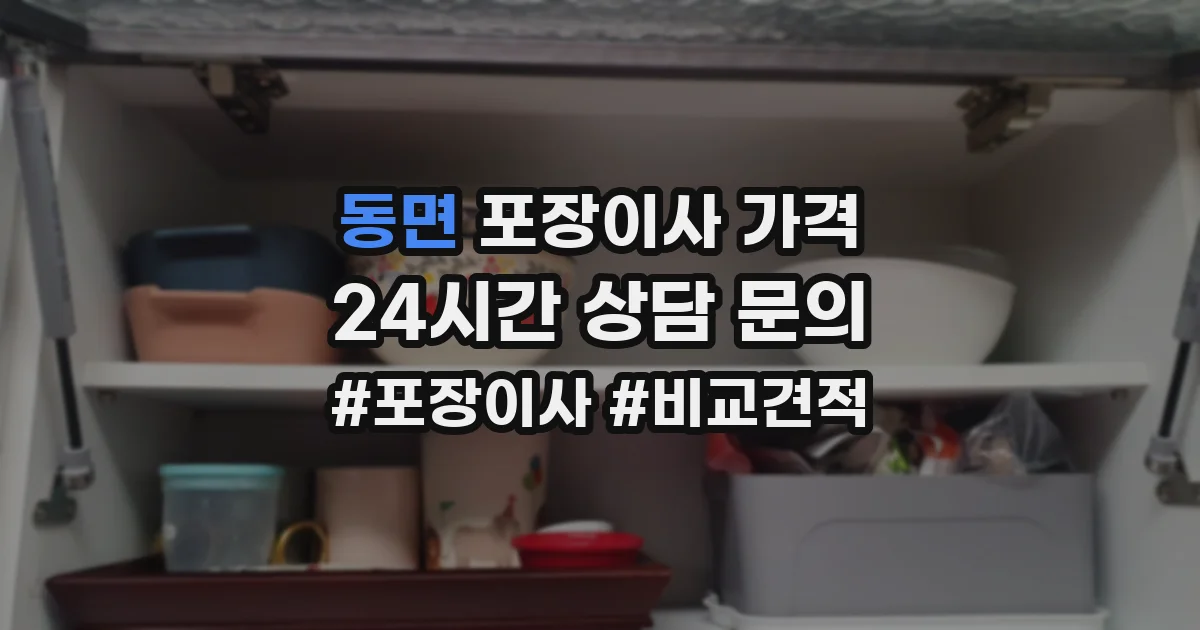 동면 포장이사 가격