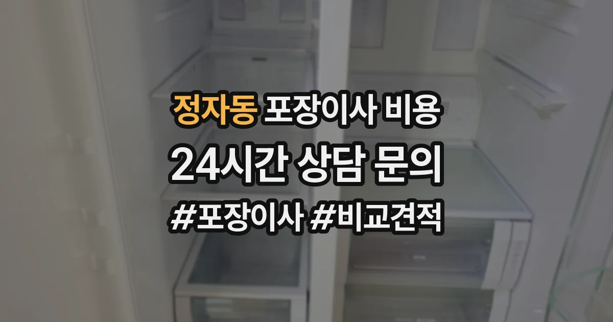 정자동 포장이사 비용