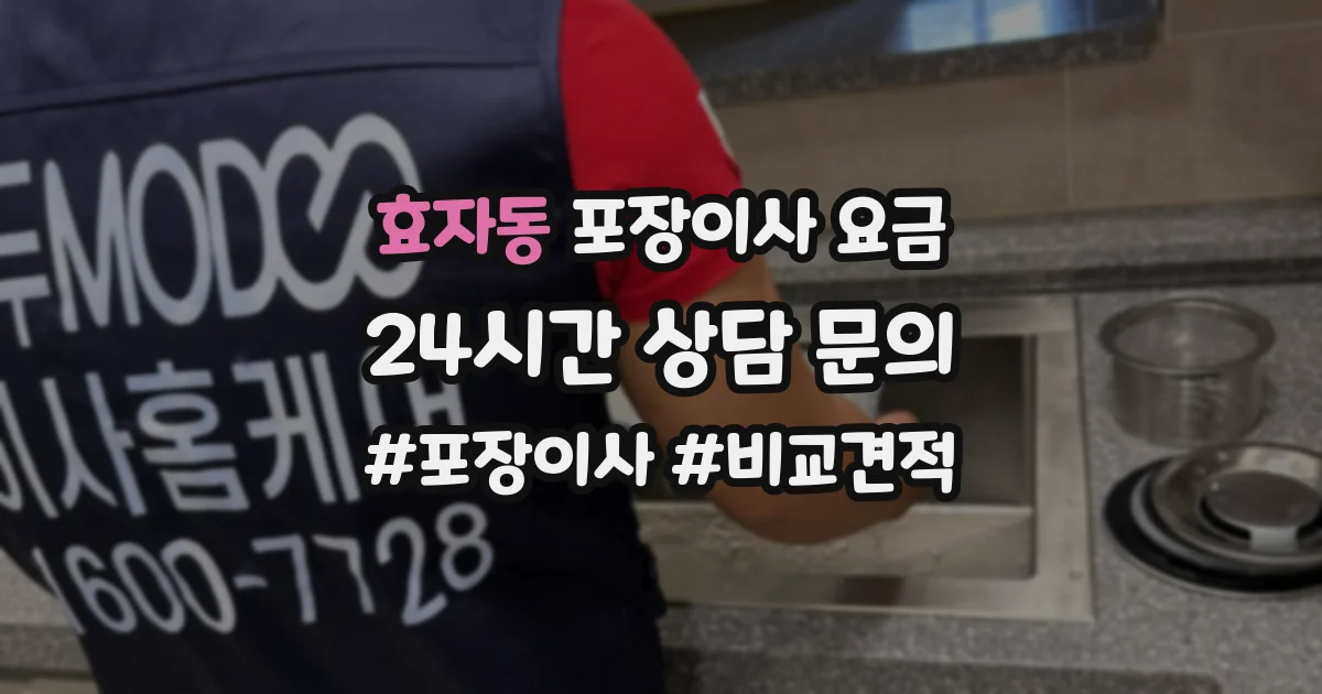 효자동 포장이사 요금