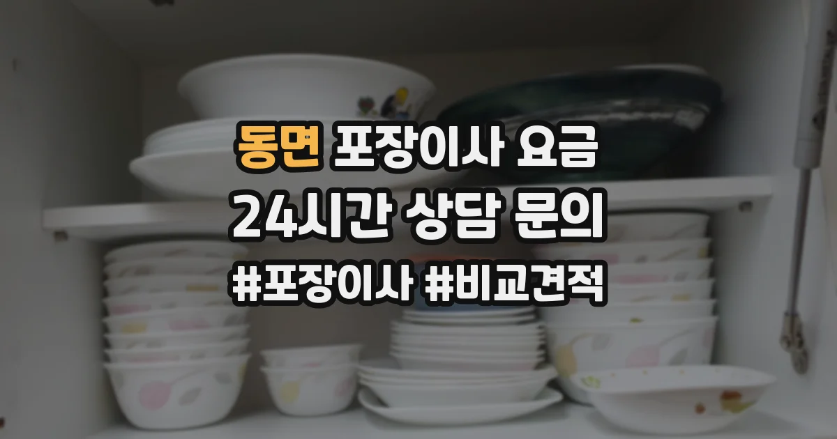 동면 포장이사 요금