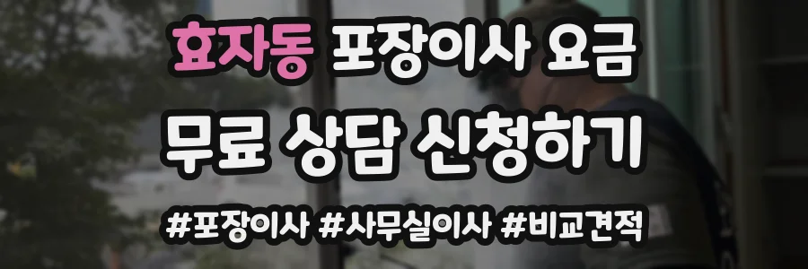 효자동 포장이사 요금