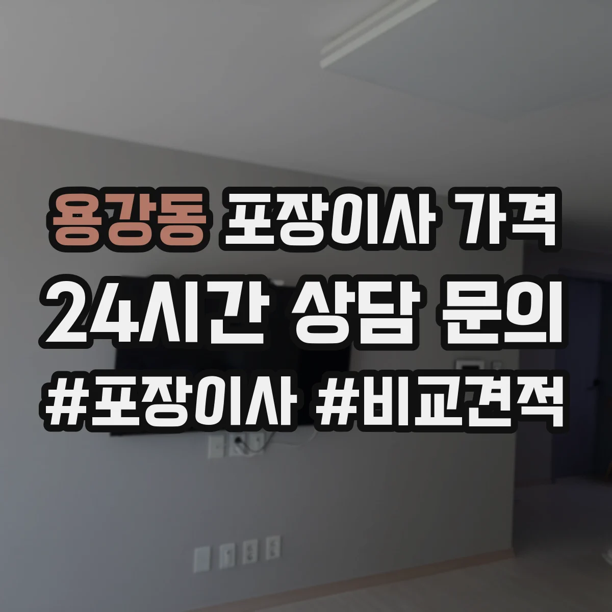 용강동 포장이사 가격