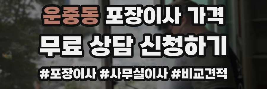 운중동 포장이사 가격