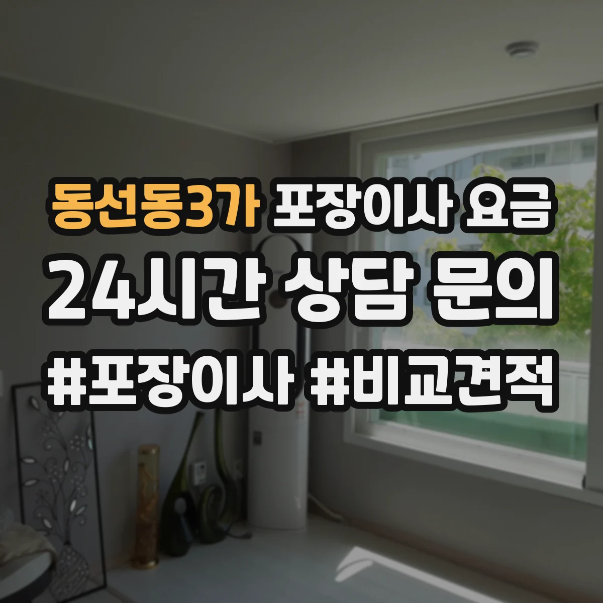 동선동3가 포장이사 요금