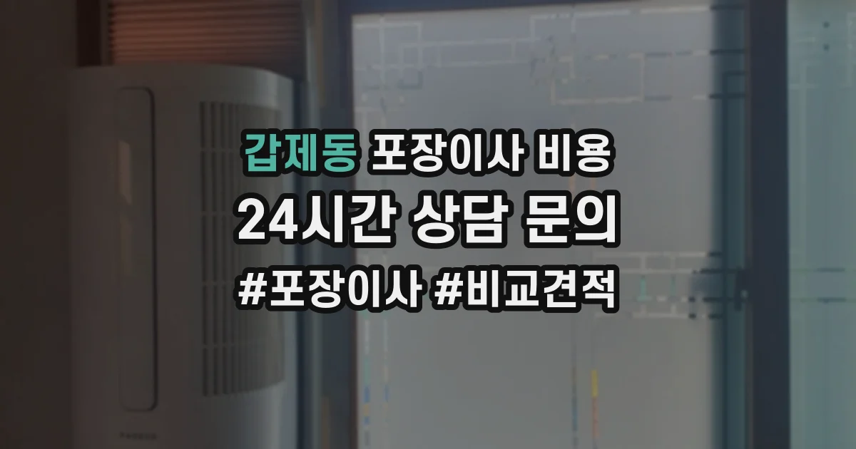갑제동 포장이사 비용