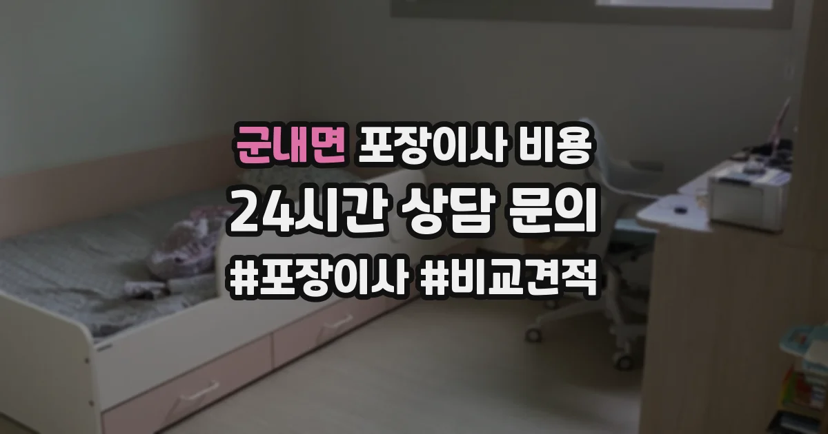 군내면 포장이사 비용