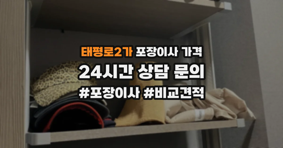 태평로2가 포장이사 가격