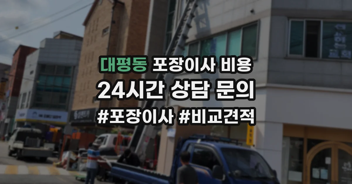 대평동 포장이사 비용