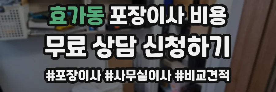 효가동 포장이사 비용