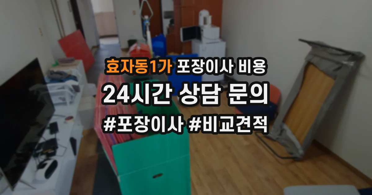 효자동1가 포장이사 비용