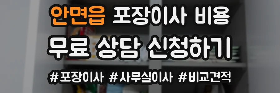 안면읍 포장이사 비용