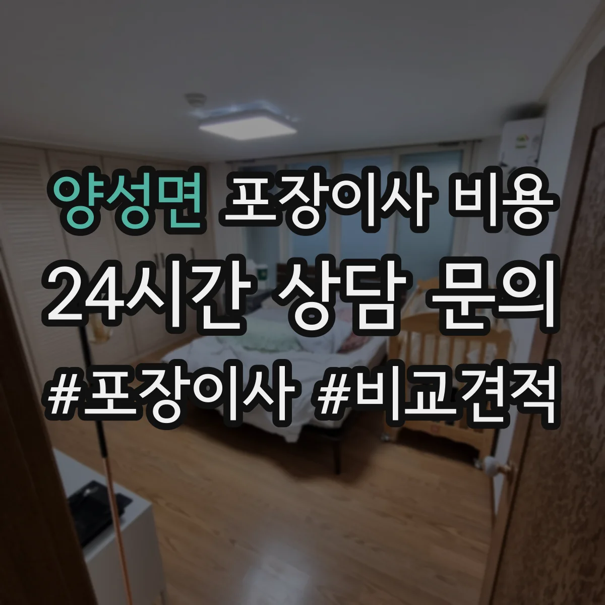 양성면 포장이사 비용