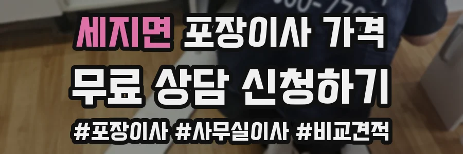 세지면 포장이사 가격