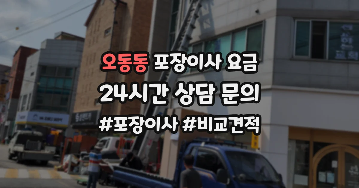 오동동 포장이사 요금