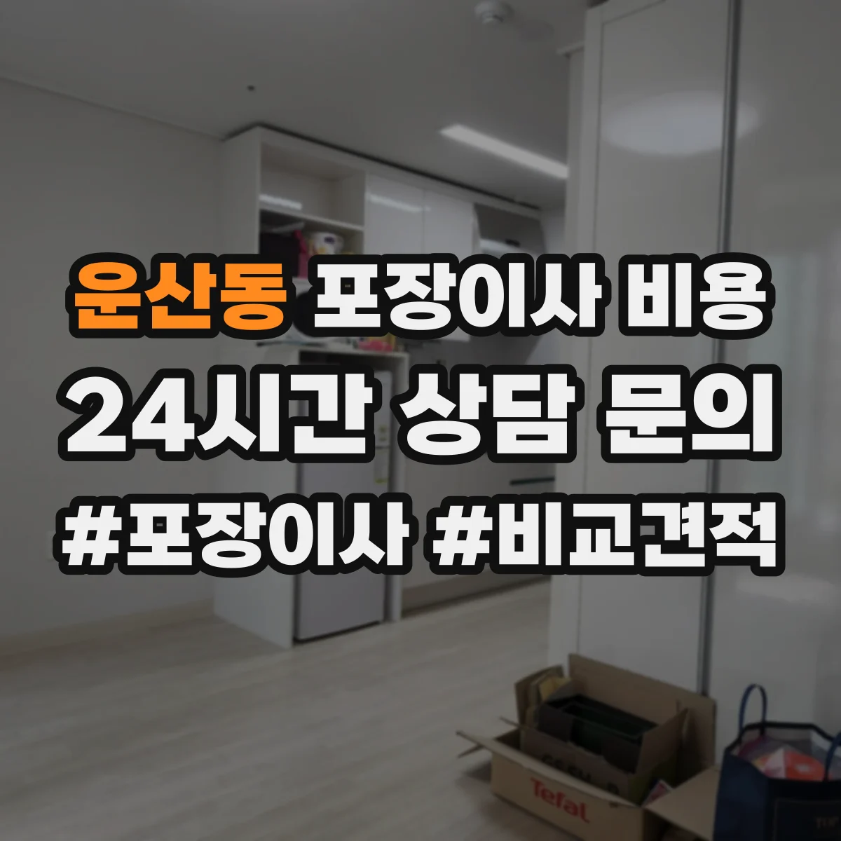 운산동 포장이사 비용