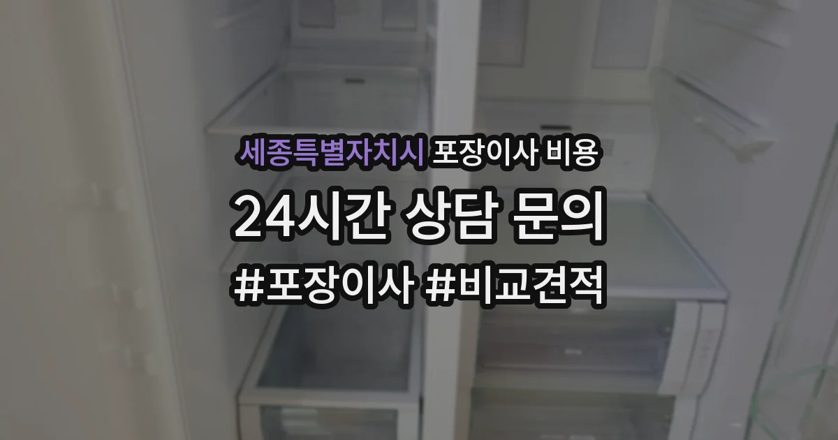 세종특별자치시 포장이사 비용