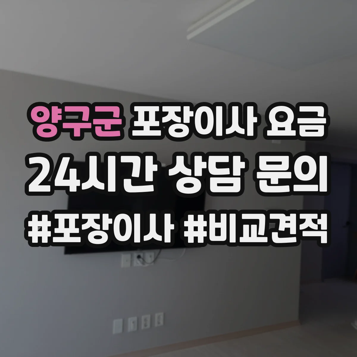 양구군 포장이사 요금 기존가구·생활폐기물 비용이 따로 드나요