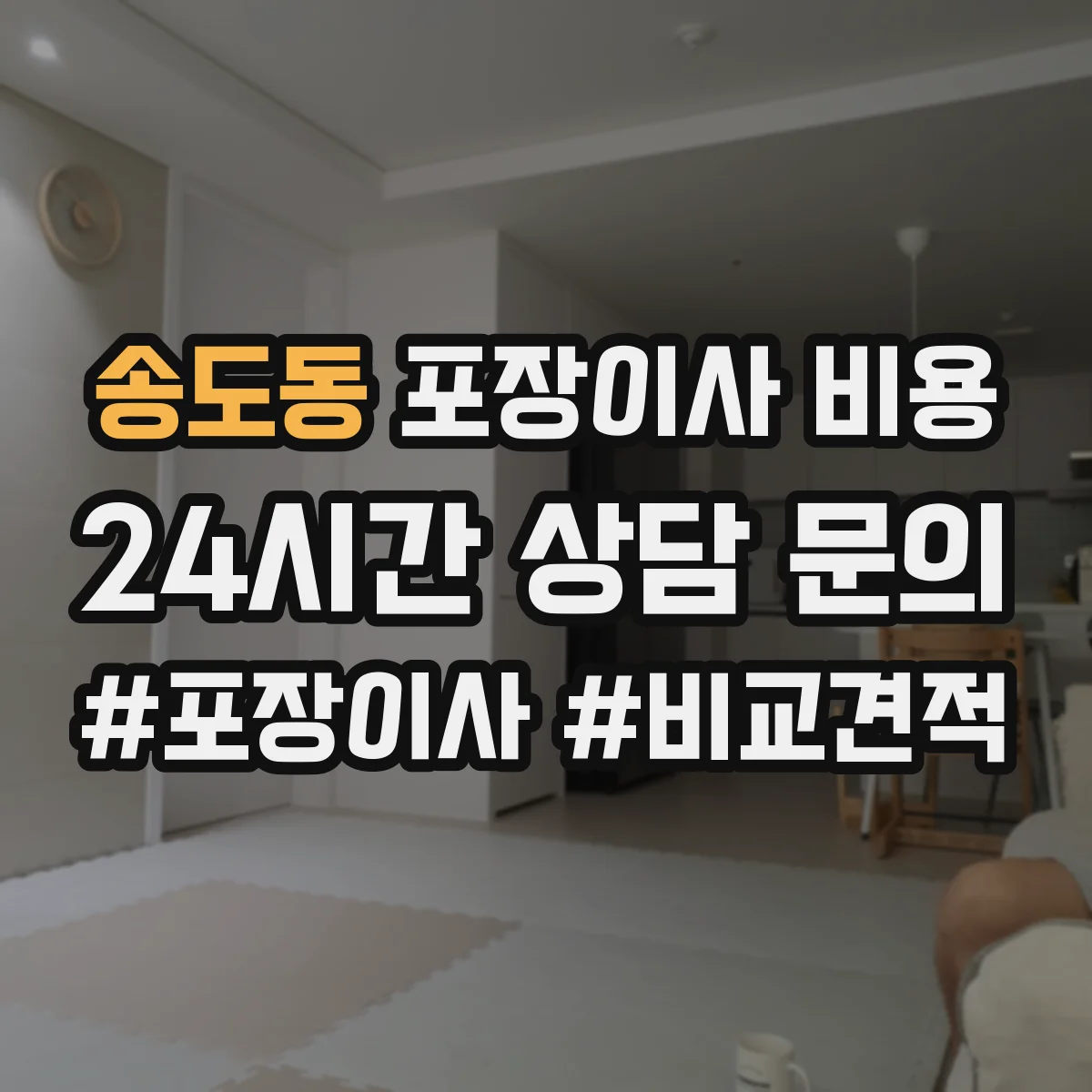 송도동 포장이사 비용