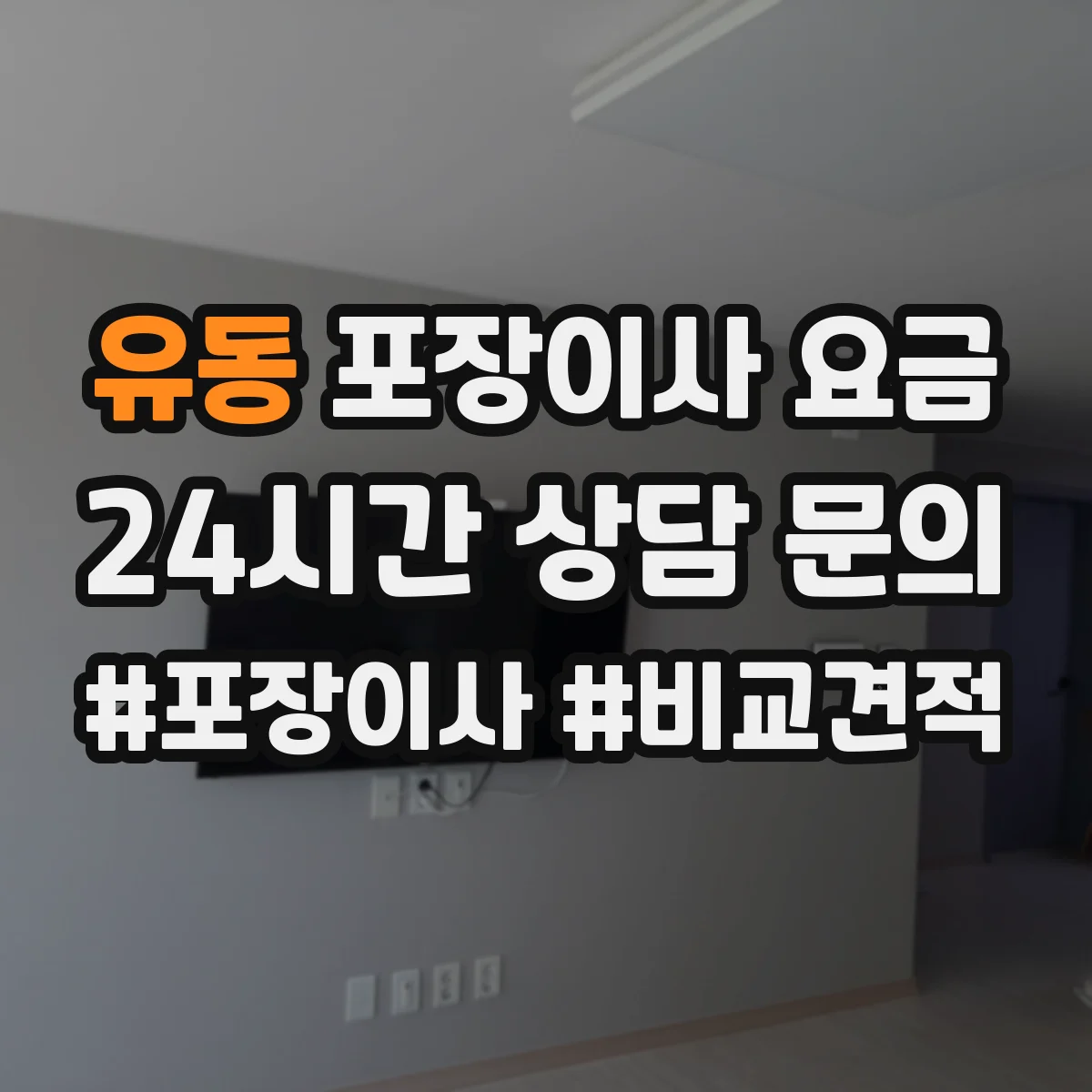 유동 포장이사 요금