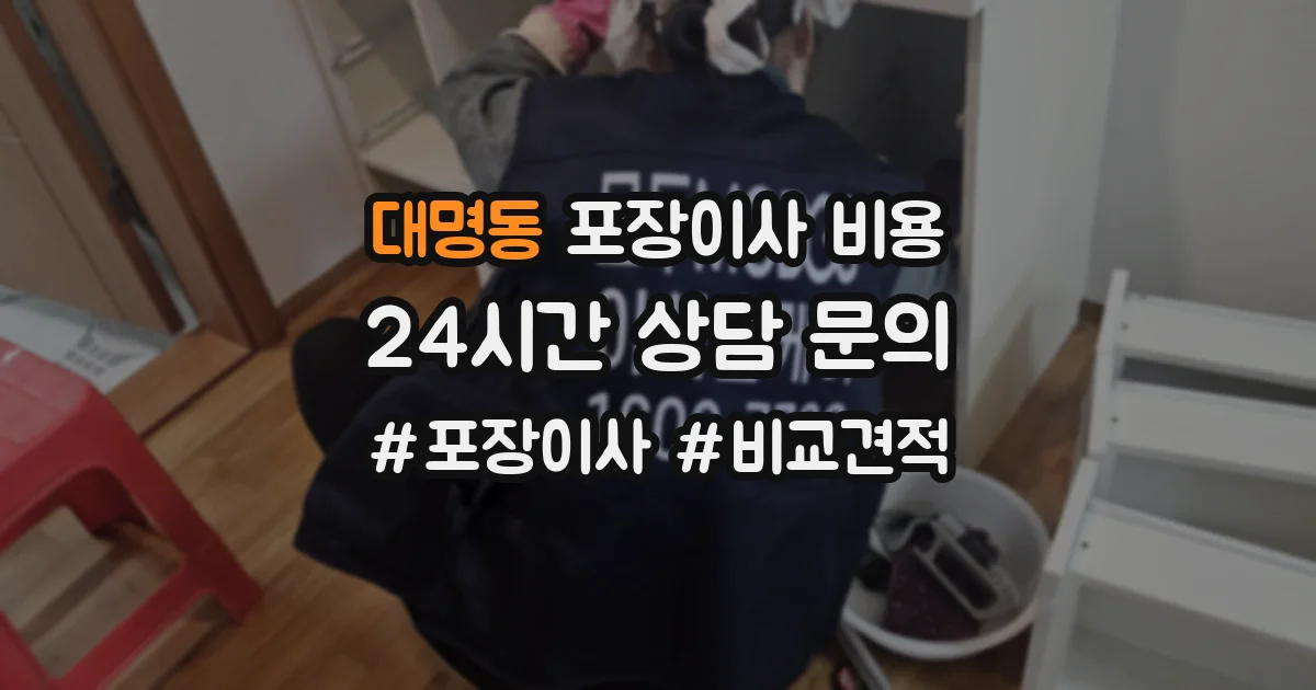 대명동 포장이사 비용