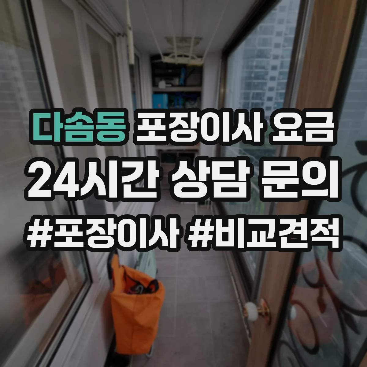 다솜동 포장이사 요금