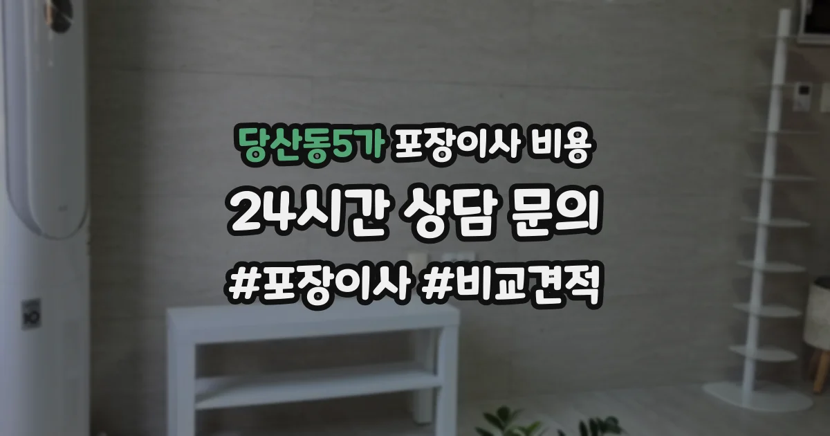 당산동5가 포장이사 비용