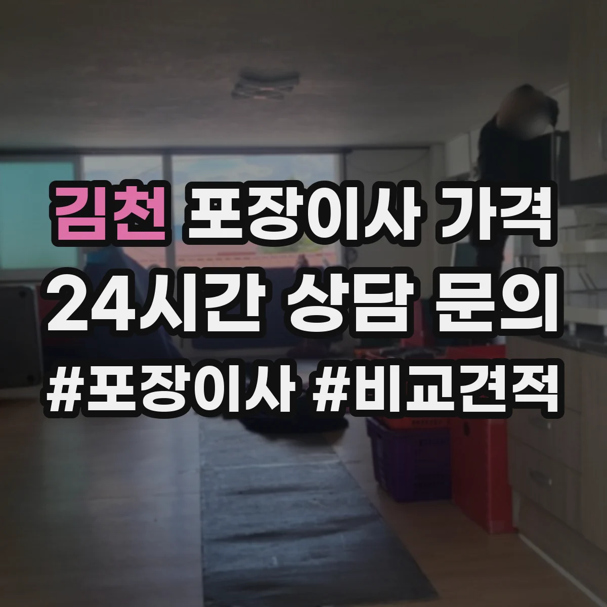 김천 포장이사 가격 투룸 평면에 따른 포장 범위 차이