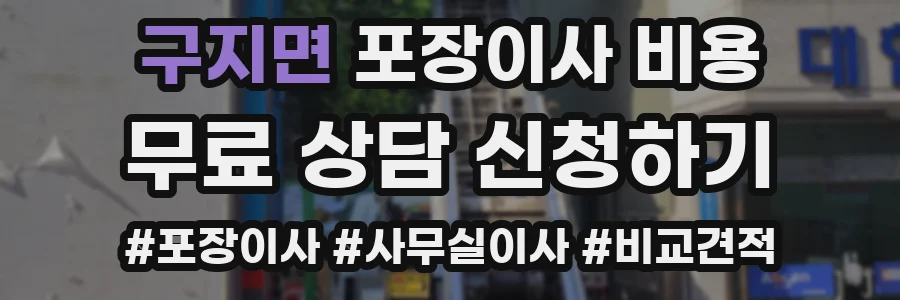구지면 포장이사 비용