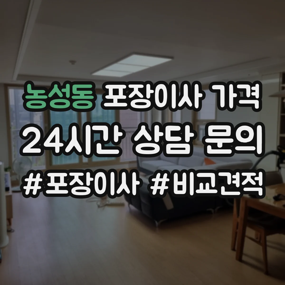 농성동 포장이사 가격