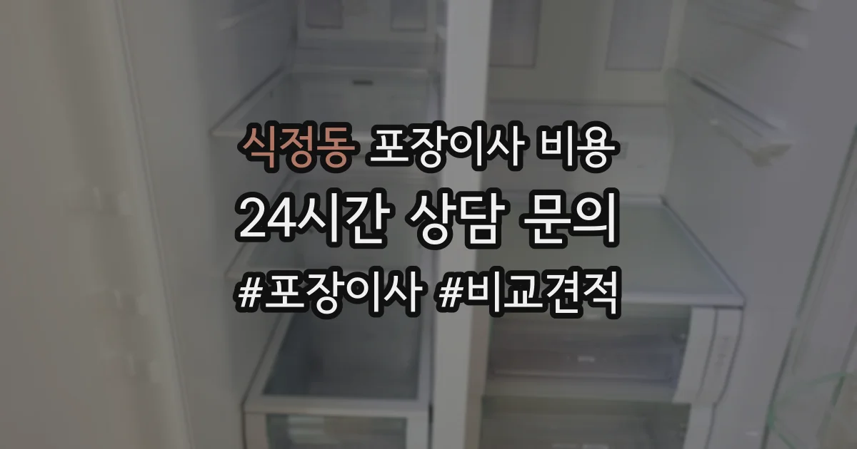 식정동 포장이사 비용